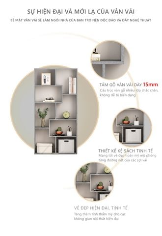Kệ Sách Đứng Đa Tầng Gỗ MDF mang phong cách Bắc Âu đơn giản cho không gian làm việc hiện đại - GP42