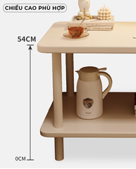 Bàn Trà Chân Sắt 2 Tầng Trắng - GM143 - Nội Thất IGA Việt Nam