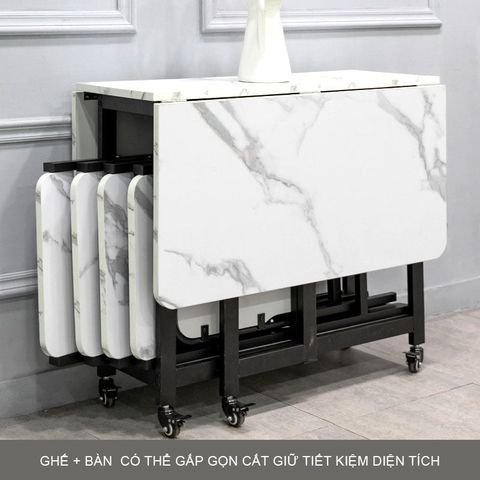 Bộ Bàn Ăn Gấp Gọn - 94 x 46 x 79 cm- Thương Hiệu IGA- GM133