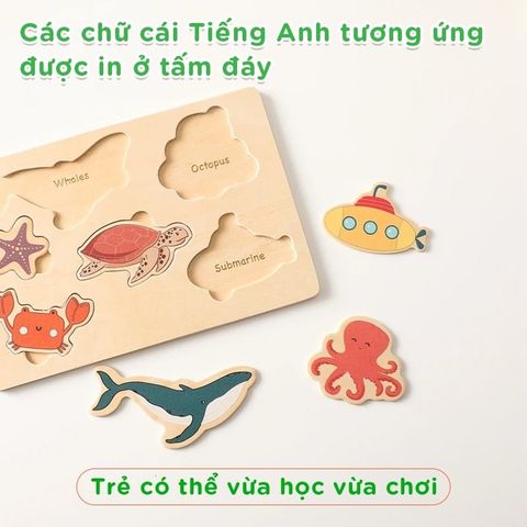 Bảng Đồ Chơi Giáo Dục Khám Phá Đại Dương Thông Minh Cho Bé Gỗ Cao Cấp IGEA - TOY07 - Nội Thất IGA Việt Nam
