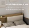 Giường Ngủ Gỗ Công Nghiệp Hiện Đại có ngăn kéo đa năng- 200x 120x 55cm- Màu vân gỗ phối trắng- Nhà máy IGA- GP248