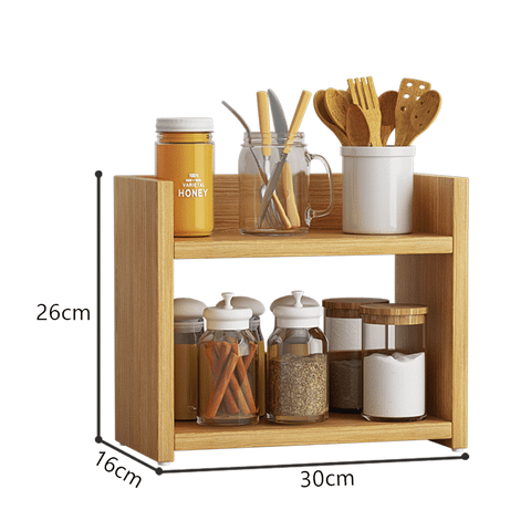 Kệ Đựng Gia Vị Gỗ MDF 2 Tầng Đa Năng - Nội Thất IGA - GA18
