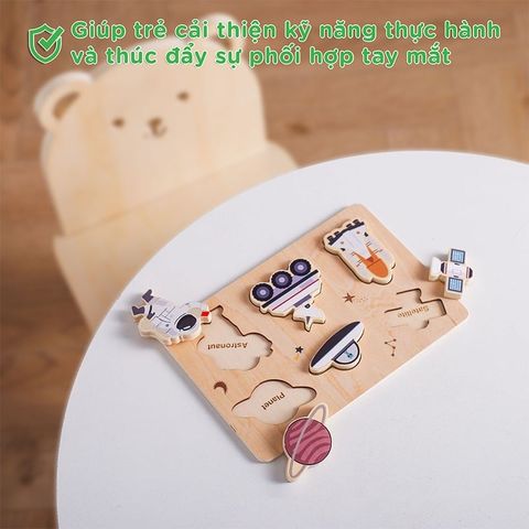 Bảng Đồ Chơi Giáo Dục Khám Phá Vũ Trụ Thông Minh Cho Bé Gỗ Cao Cấp IGEA - TOY06