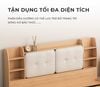 Giường bệt kèm đệm đầu giường 1m6x2m vân gỗ - GP388