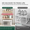 Kệ đa năng khung trắng - vân gỗ - 2,3 tầng - GM141
