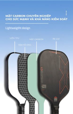 Vợt pickleball viền đen hiện đại - PK01B.8