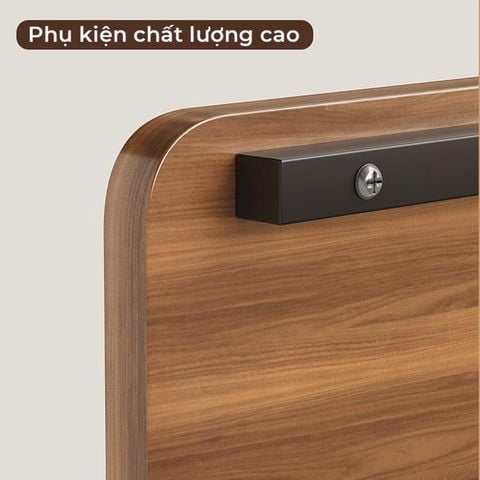 Kệ Thông Minh Chữ U Di Động Chân Đen Mặt Óc Chó - GM102.26