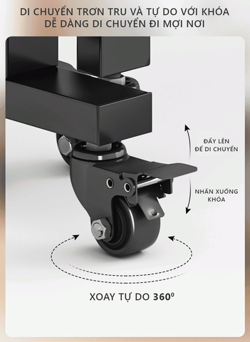 Bàn Ăn Thông Minh Gấp Gọn gỗ MDF kèm bánh xe tiện lợi - Màu vân gỗ óc chó - GM107