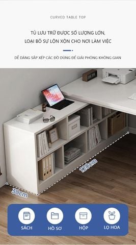 Bàn Làm Việc Gỗ MDF kết hợp Kệ Sách Đa Năng cho Góc Làm Việc Hiện Đại - GM131