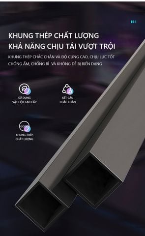 Bàn Gaming Chân Sắt Chữ K mang phong cách Hiện Đại, Cá Tính - Màu đen - GM67