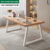 Bàn Làm Việc Chân Sắt Mặt Gỗ MDF Với Thiết Kế Sang Trọng, Hiện Đại - Đen/ Trắng Vân Gỗ - GM121 - Nội Thất IGA Việt Nam