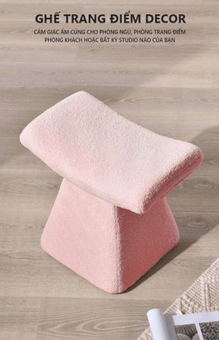 Ghế Bàn Trang Điểm Vải Bố Lông Xù - GC31