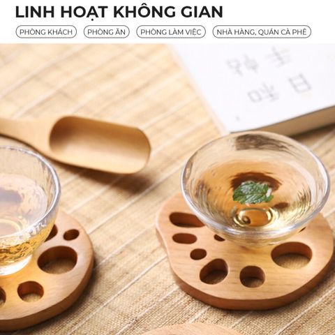 [Giảm giá 60%] Đế Lót Ly Củ Sen Phong Cách Cổ Điển (Bộ 5 cái) - PG04