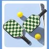 Vợt Pickleball Xanh Caro Viền Đen Hiện Đại - PK01B.5