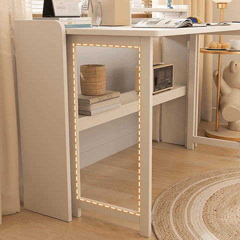 Bàn làm việc gấp gọn kết hợp kệ sách thông minh với thiết kế hiện đại cho góc làm việc tối giản, tinh gọn - GP309