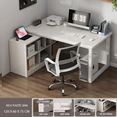 Bàn Làm Việc Gỗ MDF kết hợp Kệ Sách Đa Năng cho Góc Làm Việc Hiện Đại - GM131 - Nội Thất IGA Việt Nam
