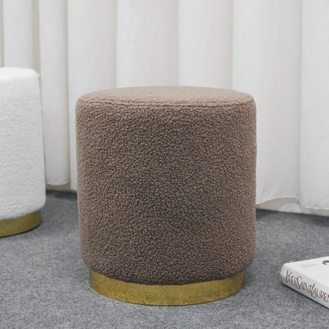 Ghế Đôn SOFA Hình Tròn Bọc Vải Lông Cừu Mềm Mại - Nội Thất IGA - GC26