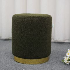 Ghế Đôn SOFA Hình Tròn Bọc Vải Lông Cừu Mềm Mại - Nội Thất IGA - GC26