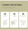 Bàn ăn thông minh gấp gọn, full trắng - GM202 - Nội Thất IGA Việt Nam