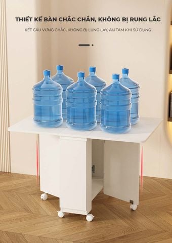 Bàn ăn thông minh gấp gọn full trắng - GP372