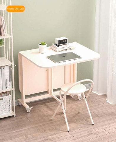 Bàn ăn gấp gọn có bánh xe dễ dàng di chuyển phú hợp với không gian bếp nhỏ - GM194