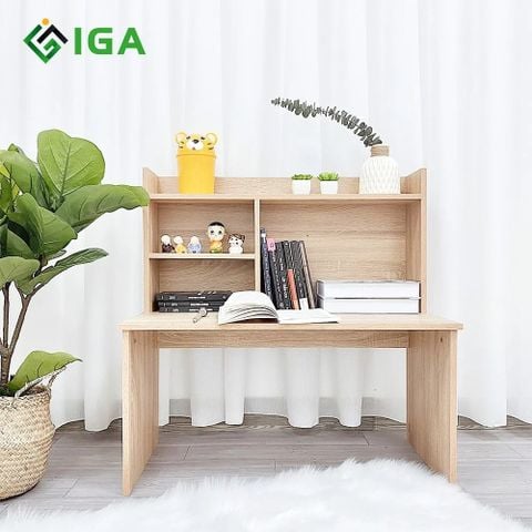 Bàn Học Ngồi Bệt Vân Gỗ IGA – Thiết Kế Gọn Gàng, Hiện Đại - GP116