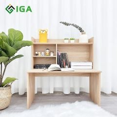Bàn Học Ngồi Bệt Vân Gỗ IGA – Thiết Kế Gọn Gàng, Hiện Đại - GP116