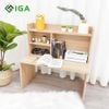 Bàn Học Ngồi Bệt Vân Gỗ IGA – Thiết Kế Gọn Gàng, Hiện Đại - GP116
