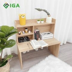 Bàn Học Ngồi Bệt Vân Gỗ IGA – Thiết Kế Gọn Gàng, Hiện Đại - GP116