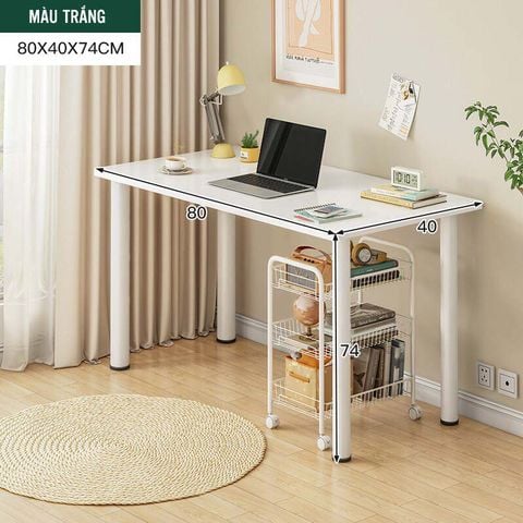 Bàn Làm Việc Gỗ MDF Chân Sắt Tròn Hiện Đại GM62 - Nội Thất IGA Việt Nam
