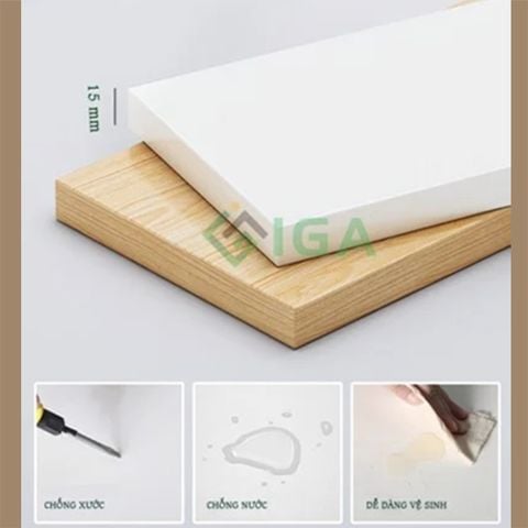 Bàn Làm Việc Gỗ MDF Chân Sắt Tròn Hiện Đại GM62 - Nội Thất IGA Việt Nam