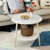 Bàn Trà Tròn Chân Gỗ 2 Tầng IGA Tiện Lợi Mọi Không Gian- GP54