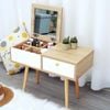 Bàn Phấn Trang Điểm Ngồi Bệt Gỗ MDF kèm gương và ngăn kéo tiện lợi  - GP143