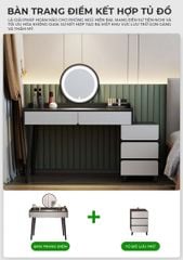 Bàn Trang Điểm Có Gương Led Sang Trọng Mang Phong Cách Bắc Âu - GP367 - Nội Thất IGA Việt Nam