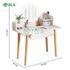 Bàn trang điểm gỗ MDF kèm gương LED cảm ứng mang thiết kế nhỏ gọn, đơn giản cho góc trang điểm tối giản, hiện đại - GP201 - Nội Thất IGA Việt Nam