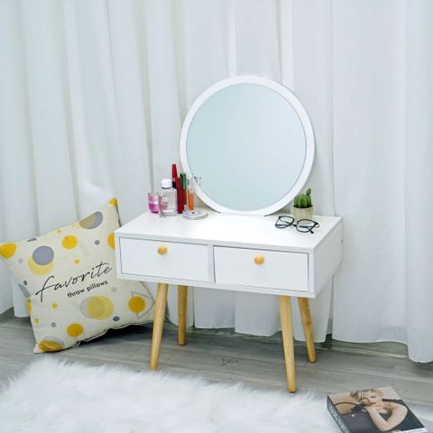 Bàn Trang Điểm Mini kèm Gương và ngăn kéo tiện lợi cho không gian trang điểm tối giản - GP140