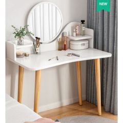Bàn Trang Điểm Gỗ MDF kèm gương mang Phong Cách Nhật Bản tối giản cho không gian phòng hiện đại - GP196