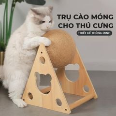 Bàn Cào Móng Cho Mèo Hình Tròn IGA Bền Bỉ, Nhỏ Gọn - GU5