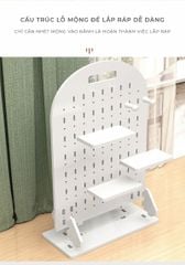Bảng Pegboard Để Bàn Màu Trắng - Gọn Gàng, Thẩm Mỹ - IG417