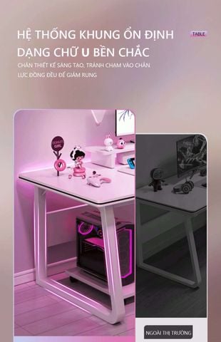 Bàn Gaming Chân Chữ U với thiết kế Hiện Đại - GM95
