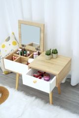 Bàn Trang Điểm Bệt Ngăn Kéo Màu Vân Vải - GP143.07