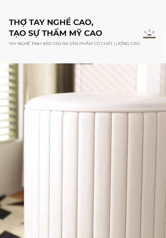 Ghế Đôn Bàn Trang Điểm IGA Hiện Đại, Tối Giản, Êm Ái - GC45