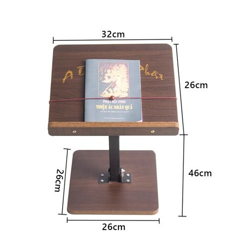 Bàn Tụng Kinh IGA Gấp Gọn Khung Đen Tiện Lợi, Dễ Di Chuyển - GM113