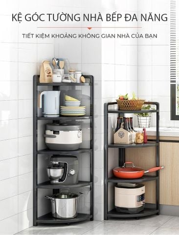 Kệ Góc 4 - 5 Tầng Full Đen - GM119 - Nội Thất IGA Việt Nam