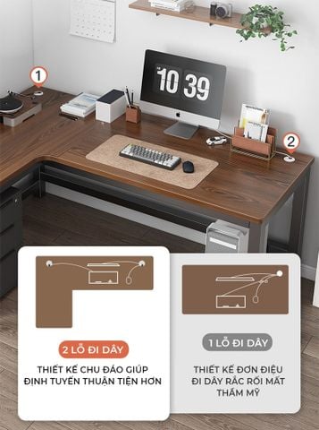 Bàn làm việc chữ L thiết kế hiện đại, sang trọng cho mọi không gian sống - GM126