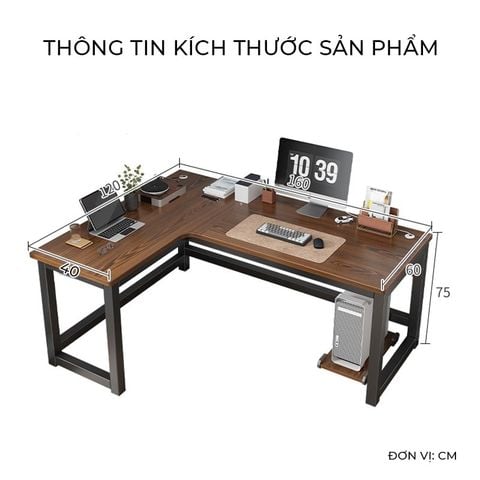 Bàn làm việc chữ L thiết kế hiện đại, sang trọng cho mọi không gian sống - GM126
