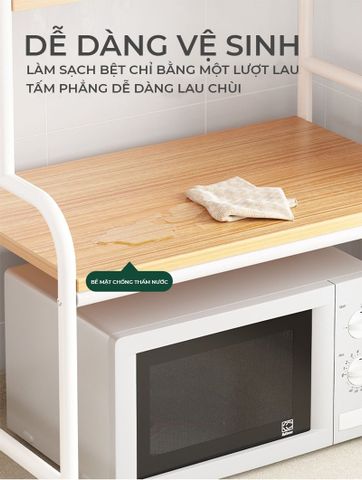 Kệ Đa Năng 3 Tầng Khung Trắng Vân Gỗ - GM140 - Nội Thất IGA Việt Nam