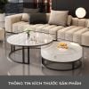 Bàn Trà Sofa Tròn Khung Đen IGA Hiện Đại, Thẩm Mỹ - GM148