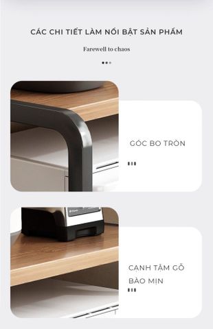 Kệ Lò Vi Sóng Khung Trắng Vân Gỗ/ Khung Đen Gỗ Óc Chó - GM157 - Nội Thất IGA Việt Nam