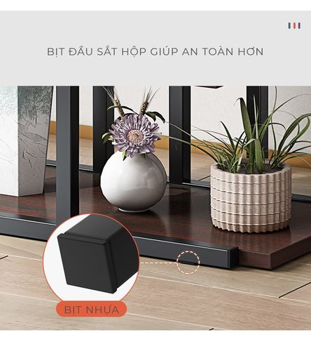 Kệ Để Chậu Cây Đa Tầng Khung Trắng Vân Gỗ/ Khung Đen Gỗ Óc Chó - GM159 - Nội Thất IGA Việt Nam